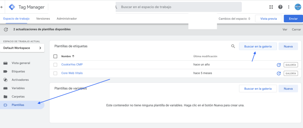 cómo encontrar la plantilla de matomo